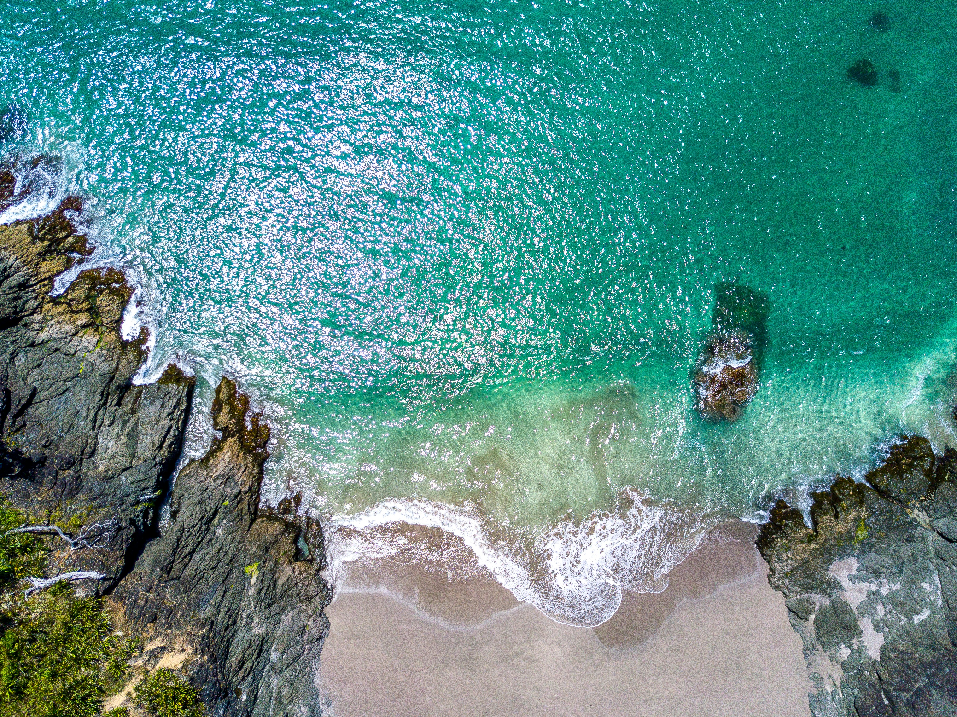 beach with wave